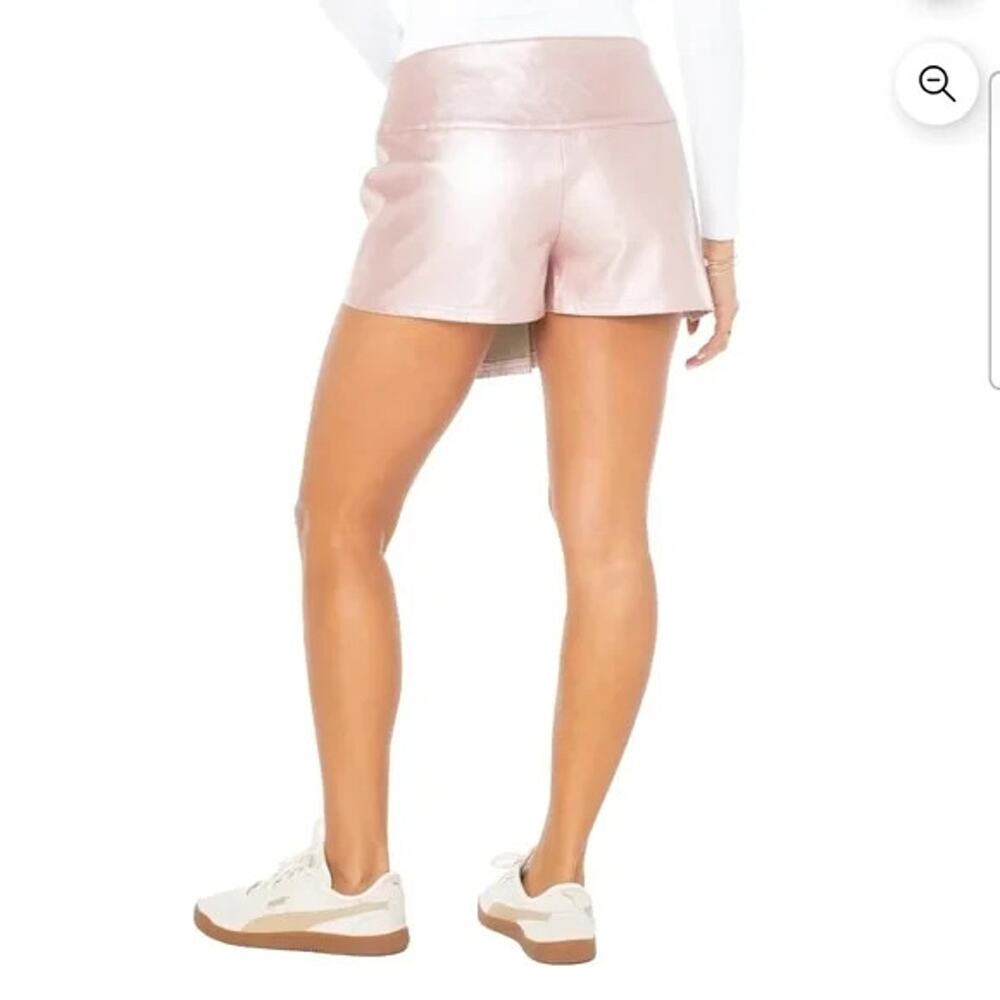 SET of 3 Celebrity Pink Size L Women Pink Gray Black Faux Leather Pleated Skort - Picture 11 of 15